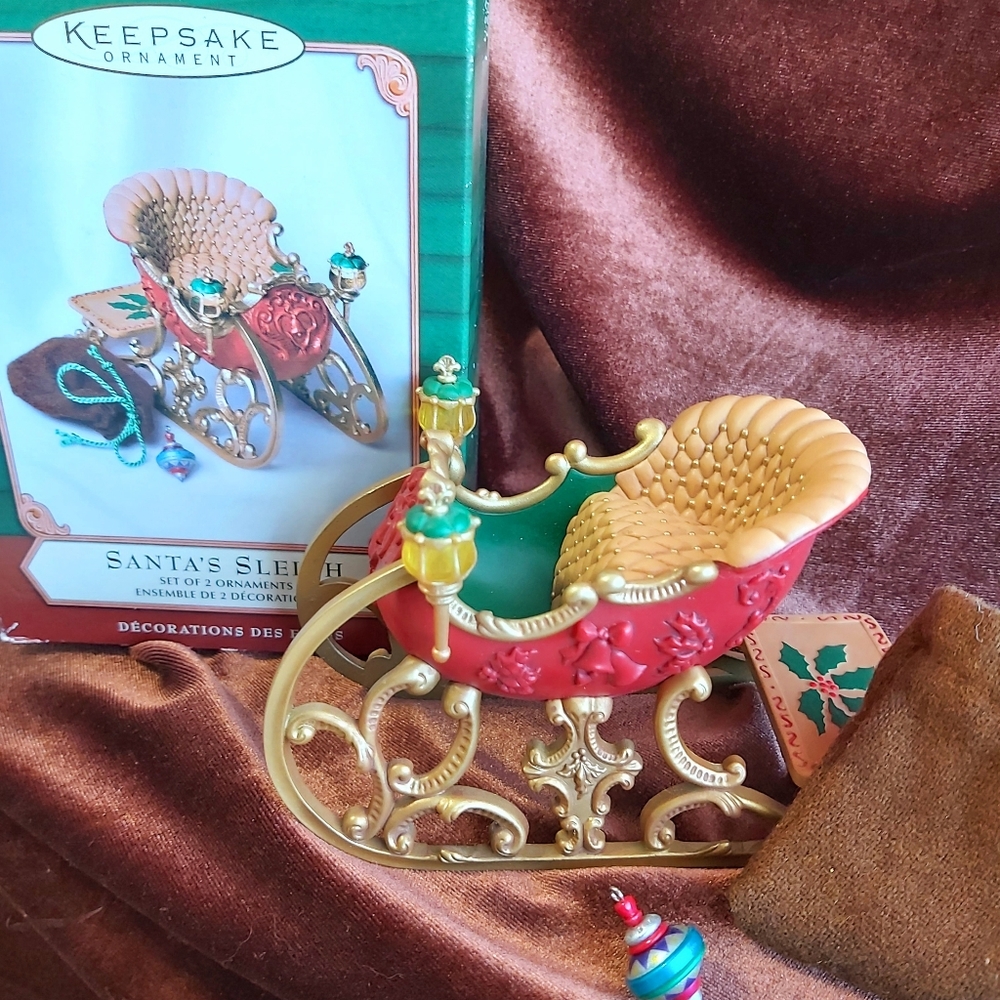 Hallmark Santa's sleigh ornament
